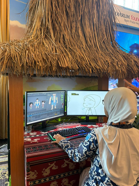 Salah satu siswi SMK Raden Umar Said (RUS) Kudus. Foto: kumparan/Naela Marcelina