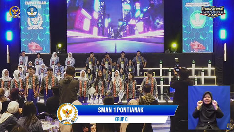Lomba Cerdas Cermat Empat Pilar yang diadakan MPR di Kalimantan Barat, Sabtu (9/5/2026). Foto: Youtube/MPRGOID