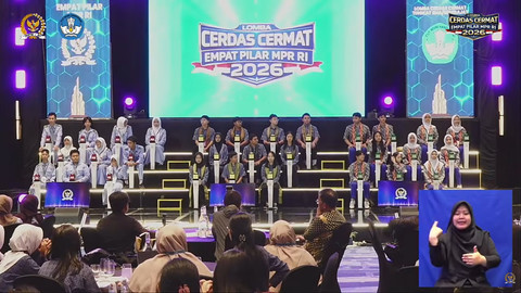Lomba Cerdas Cermat Empat Pilar yang diadakan MPR di Kalimantan Barat, Sabtu (9/5/2026). Foto: Youtube/MPRGOID