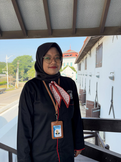 Staf Edukator Museum Bahari, Dhita Amelia saat ditemui kumparan di Museum Bahari, Jakarta pada Rabu (13/5/2026). Foto: Gitario Vista Inasis/kumparan