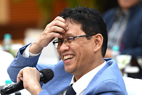 Menteri Keuangan Purbaya Yudhi Sadewa memberikan keterangan saat konferensi pers APBN KiTa edisi Mei 2026 di Jakarta, Selasa (19/5/2026). Foto: M Risyal Hidayat/ANTARA FOTO