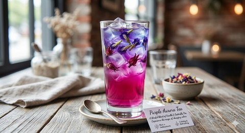 Ilustrasi The Purple Aurora Tea. Foto: Shutterstock