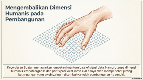 Artificial Intelligence tanpa kemanusiaan hanya akan memperlebar jurang ketimpangan. (Sumber: Gambar dibuat menggunakan AI)