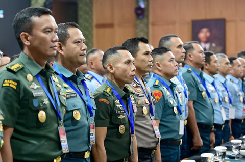 Perwira siswa Sesko TNI dan Sespimti Polri, perwira siswa Sesko AD, AL, AU, dan Sespimmen Polri di Sekolah Staf dan Komando Angkatan Darat (Seskoad), Bandung, Senin (25/5/2026). Foto: Muchlis Jr/Biro Pers Sekretariat Presiden