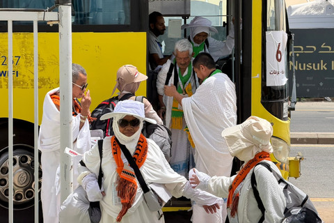 Jemaah haji Indonesia tiba di Arafah, Arab Saudi, Senin (25/5/2026). Foto: MCH 2026