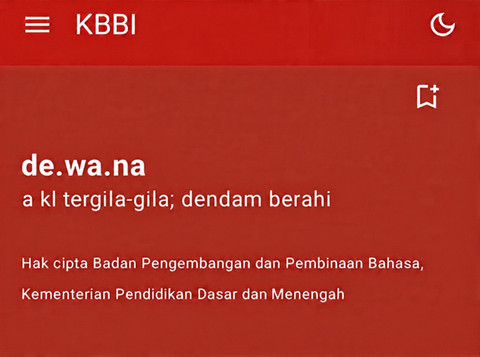 Hasil tangkapan layar dengan pengubahan warna latar belakang merah dari kreasi Meta AI.