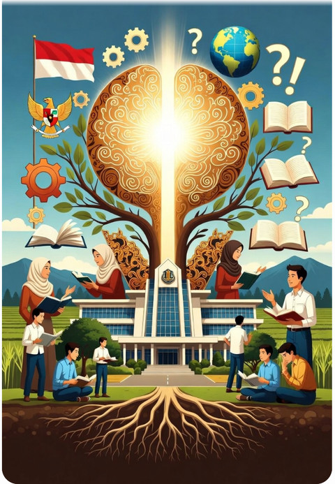 Ilustrasi kampus sebagai rumah akal sehat. Foto: Grok AI