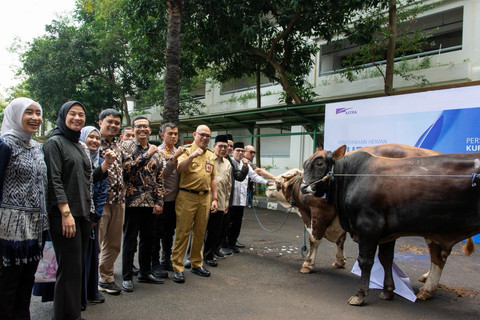 Penyerahan hewan kurban yang dilaksanakan di Kantor Walikota Jakarta Utara, pada Selasa (25/5/2026). Foto: Dok. Astra