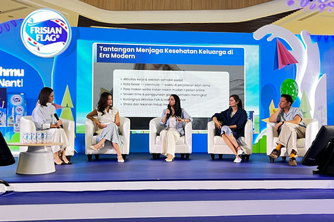 Sesi Talkshow pada Acara Peluncuran Frisian Flag, Jumat (29/5/2026). Foto: Sarah Wulandari/kumparan