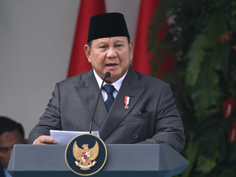 Presiden Republik Indonesia Prabowo Subianto memimpin upacara peringatan hari lahir Pancasila di Gedung Pancasila, Kementerian Luar Negeri, Jakarta, Senin (1/6/2026). Foto: Kris /Biro Pers Sekretariat Presiden