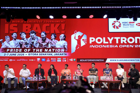 Konferensi pers jelang Polytron Indonesia Open 2026 di The Music Place, Fairmont Jakarta, Senin (1/6/2026). Foto: Megapro Communications