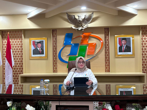 Deputi Bidang Statistik Distribusi dan Jasa BPS Pudji Ismartini di Kantor Pusat BPS, Selasa (2/6/2026). Foto: Ave Airiza Gunanto/kumparan