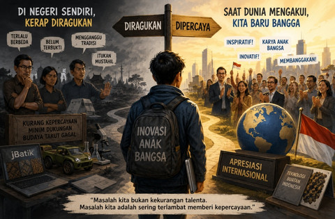 Ilustrasi inovasi anak bangsa. Foto: Generated by AI