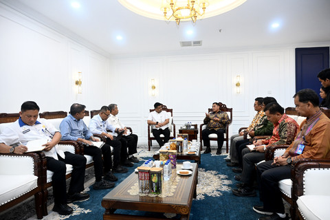 Gubernur Sumatera Utara, Bobby Nasution saat menerima audiensi Kepala BNNP Sumut Brigjen Pol Tatar Nugroho beserta jajaran di Kantor Gubernur Sumut, Selasa (2/6/2026). Foto: Dok. Diskominfo Sumut
