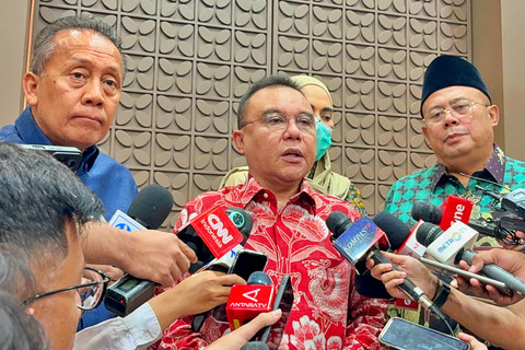 Wakil Ketua DPR Sufmi Dasco Ahmad, Saan Mustopa, Cucun Ahmad Syamsurijal, dan Sari Yuliati di Kompleks Parlemen, Senayan, Jakarta, Rabu (3/6/2026). Foto: Nasywa Athifah/kumparan