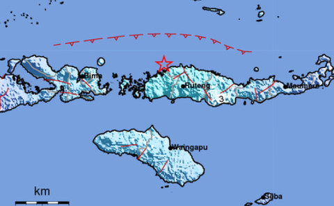Lokasi gempa di Labuan Bajo, Rabu (3/6/2026). Dok. BMKG