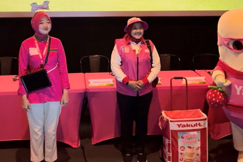 Konpers peluncuran varian Yakult rasa stroberi di CGV Grand Indonesia, Jakarta Pusat, Senin (25/5/2026).
 Foto: Eka Nurjanah/kumparan