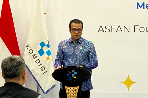 Wakil Menteri Komunikasi dan Digital (Komdigi) Nezar Patria dalam Agenda Signing Ceremony Cooperation Agreement antara BPSDM Komdigi dengan ASEAN Foundation, Komdigi, Jakarta, Kamis (4/6/2026). Foto: Aditya Nugraha/kumparan