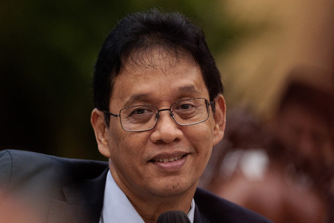 Menteri Keuangan Indonesia Purbaya Yudhi Sadewa menghadiri konferensi pers bulanan mengenai anggaran pendapatan dan belanja negara (APBN) di Kementerian Keuangan, Jakarta, Jumat (5/6/2026). Foto: Yasuyoshi Chiba/AFP