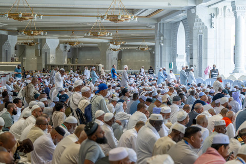 Jemaah salat Jumat di Masjidil Haram pada 5 Juni 2026 setelah puncak haji berakhir.   Foto: Dok. AlharamainSA