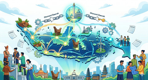 Ilustrasi otonomi daerah. Foto: Generated by AI