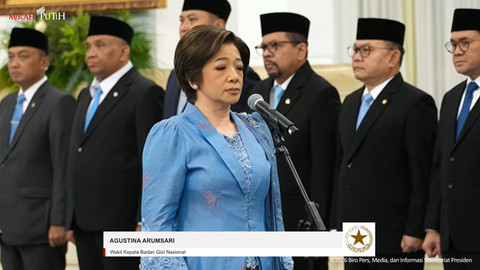 Suasana Presiden Prabowo saat melantik Kepala dan Wakil Kepala BGN serta Penasihan Khusus Presiden di Jakarta, Senin (8/6/2026). Foto: YouTube/ Sekretariat Presiden