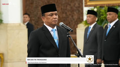 Suasana Presiden Prabowo saat melantik Kepala dan Wakil Kepala BGN serta Penasihan Khusus Presiden di Jakarta, Senin (8/6/2026). Foto: YouTube/ Sekretariat Presiden