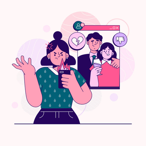 https://www.magnific.com/free-vector/hand-drawn-flat-design-jealous-illustration_23987104.htm#fromView=search&page=1&position=4&uuid=b344543b-e2c5-4c9f-bc3d-e73e3ee7088e&query=Membandingkan+Diri+Tanpa+Henti%3A+Ancaman+bagi+Self-Esteem+Generasi+Z