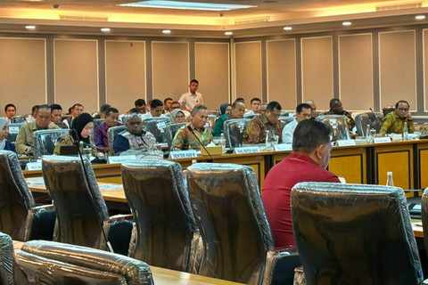 Suasana Rapat Kerja Komisi XIII DPR RI dengan Menteri HAM Natalius Pigai, di Kompleks Parlemen, Senayan, Jakarta, Rabu (10/6/2026). Foto: Jeni Ritanti/kumparan