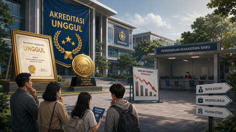 Ilustrasi kampus. Foto: Generated by AI
