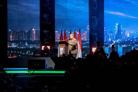 Gubernur DKI Jakarta Pramono Anung memberikan sambutan saat Jakarta Fair 2026 di JIExpo Kemayoran, Jakarta, Kamis (11/6/2026). Foto: Jamal Ramadhan/kumparan