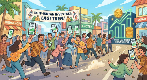 Ilustrasi Investasi Berdasarkan Tren. Foto: Generate by Gemini