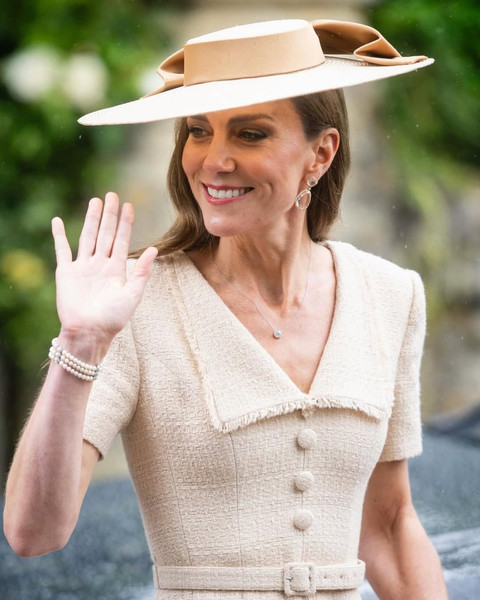 Gaun Krem Kate Middleton di Pernikahan Sepupu Pangeran William Tuai Sorotan. Foto: Instagram @prxnccesscatherine