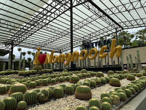 Taman Nongnooch di NICE, Chonburi - Thailand Travel Mart + 2026 perkenalkan wellness dan sustainability tourism. Foto: Azalia Amadea/kumparan