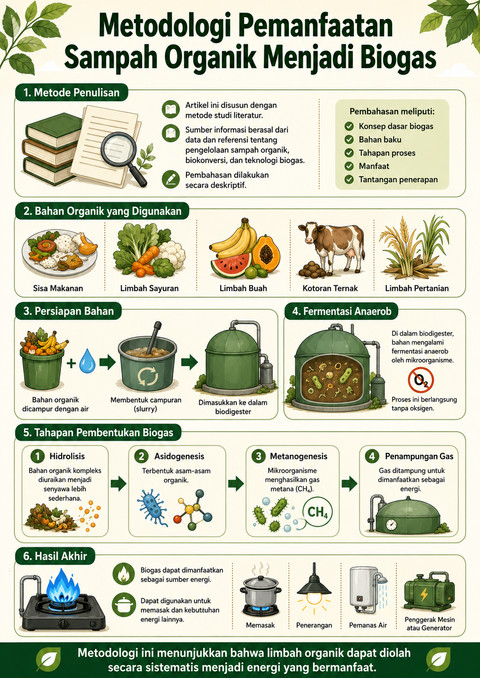 Gambar 2. Cara Pembuatan Biogas dari Sampah Organik [Dokumentasi Priobadi]