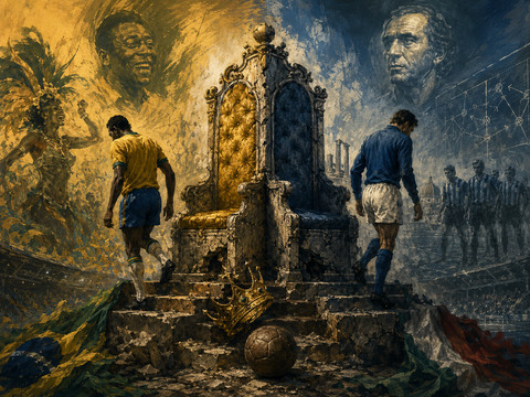 Kejayaan sepak bola Brasil dan Italia semakin memudar. Foto: Generated by AI