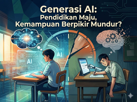 Ilutrasi Penggunaan AI dapat Melemahkan Daya Pikir. Source: GeminiAI