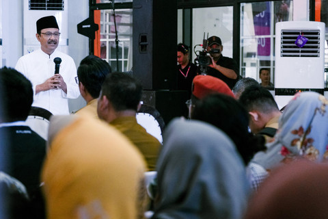 Mensos Saifullah Yusuf mengunjungi Sekolah Rakyat Menengah Pertama 2 Medan, Senin (15/6/2026).
 Foto: Kemensos RI