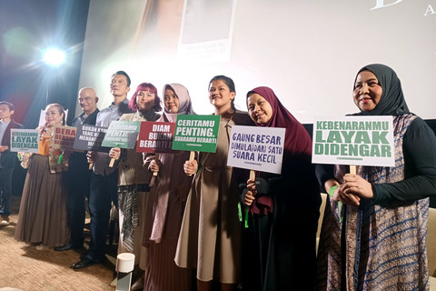 Marshanda dalam konferensi pers film Saat Aku Bersuara. Foto: Dok. Istimewa