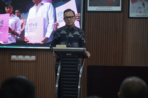 Wamendagri Bima Arya di Rapimnas II KAMMI di Pandeglang, Banten, Senin (15/6/2026). Foto: Kemendagri RI