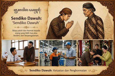 Ilustrasi Sendiko Dawuh "ketaatan dan penghormatan". Foto: Dokumentasi pribadi