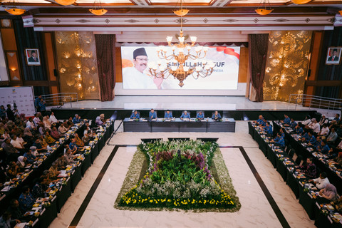 Mensos Saifullah Yusuf menghadiri Rakor Optimalisasi Pembangunan Sekolah Rakyat Permanen bersama 126 perwakilan pemerintah daerah dari 93 kabupaten/kota pemilik Sekolah Rakyat permanen di Gedung Aneka Bhakti, Kemensos, Rabu (17/6/2026). Foto: Kemensos RI