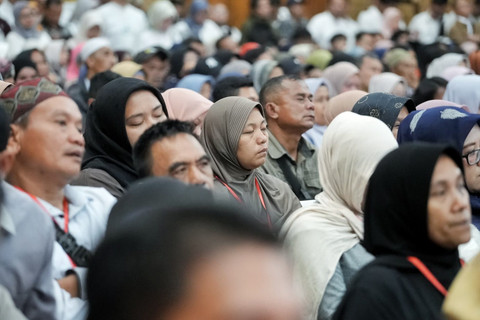 Peserta yang menghadiri kegiatan Apresiasi Penerima Manfaat BPJS Ketenagakerjaan di Bale Gede Pakuan, Gedung Pakuan, Kota Bandung, Kamis (18/6/2026). Foto: Dok. Diskominfo Jabar
