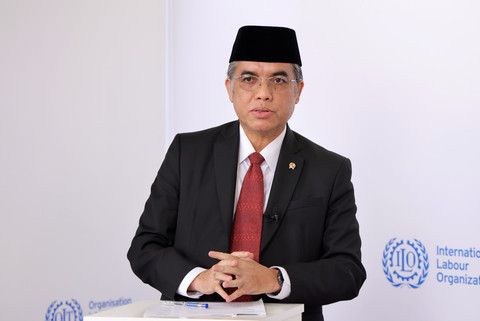 Menteri Ketenagakerjaan (Menaker) Yassierli di di Konferensi Perburuhan Internasional atau International Labour Conference (ILC) ke-114. Foto: Kemnaker RI