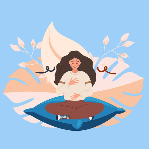 Ilustrasi tarik napas. Foto: Rosy/Bad Homburg/Germany/Pixabay. https://pixabay.com/id/illustrations/pernapasan-perhatian-meditasi-7528400/