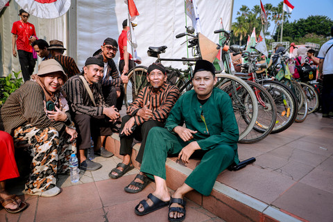 Pengunjung menghadiri acara Bung Karno Festival di Taman Proklamasi, Jakarta, Sabtu (20/6/2026). Foto: Jamal Ramadhan/kumparan