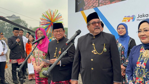 Gubernur DKI Jakarta Pramono Anung dan Wakil Gubernur DKI Jakarta Rano Karno di Silang Selatan Monas, Jakarta Pusat, Senin (22/6). Foto: Nauval Pratama/kumparan