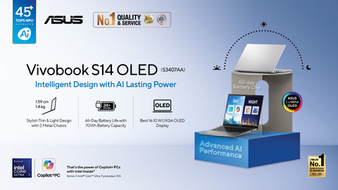 ASUS Vivobook S14 pilihan untuk laptop modern dan desain stylish. Foto: Dok. ASUS