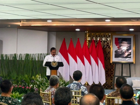 Menteri Imigrasi dan Pemasyarakatan, Agus Andrianto, saat memberikan sambutan dalam kegiatan "FGD Laporan Implementasi Ketahanan Pangan Pada Kementerian Imigrasi dan Pemsyarakatan" di kantor Kemenimipas, Jakarta, Selasa (23/6/2026). Foto: Jeni Ritanti/kumparan