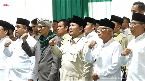 Presiden Prabowo Subianto hadiri Penutupan Musyawarah Nasional Alim Ulama dan Konferensi Besar NU 2026 di Bangkalan, pada Selasa (23/6/2026). Foto: YouTube/ Sekretariat Presiden